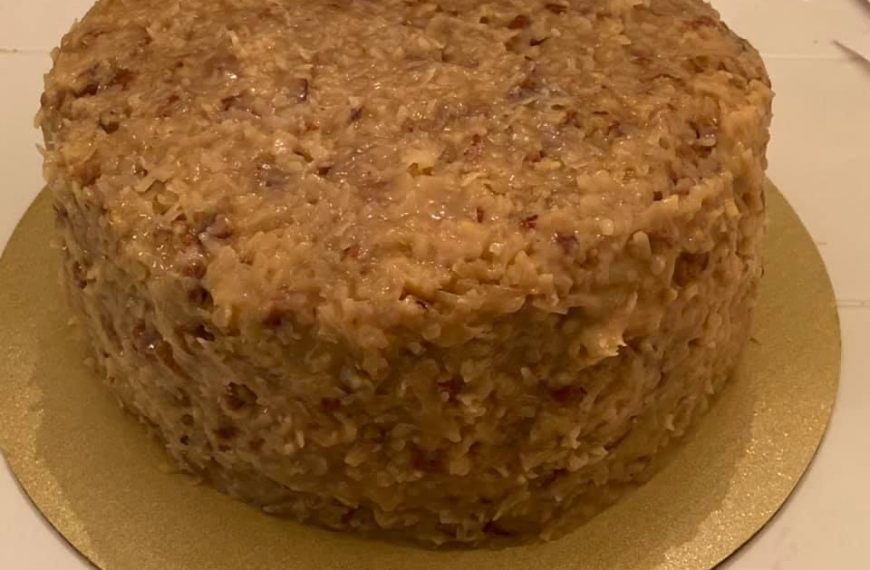 German Chocolate Cake with Coconut-Pecan Frosting