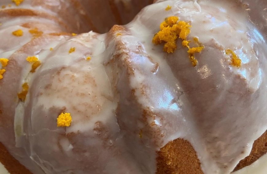 Orange Creamsicle Pound Cake with Glaze