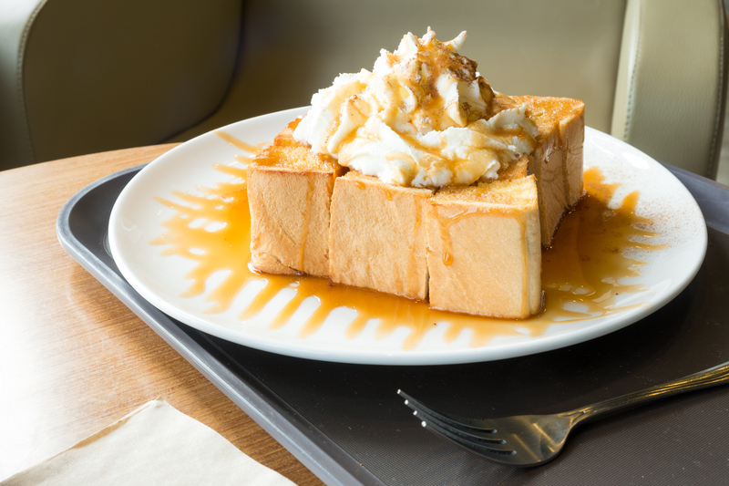 White Chocolate Bread Pudding with Caramel Sauce