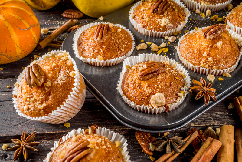 Toasted Pecan Pumpkin Muffins